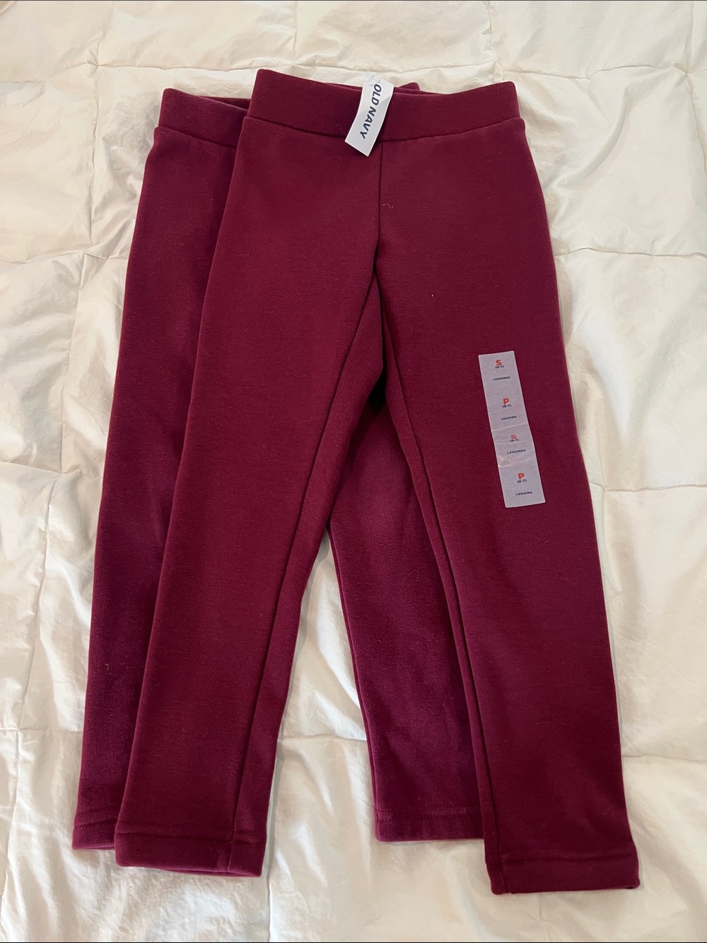 Old Navy Girls' Maroon Fleece Leggings - 2 Pack